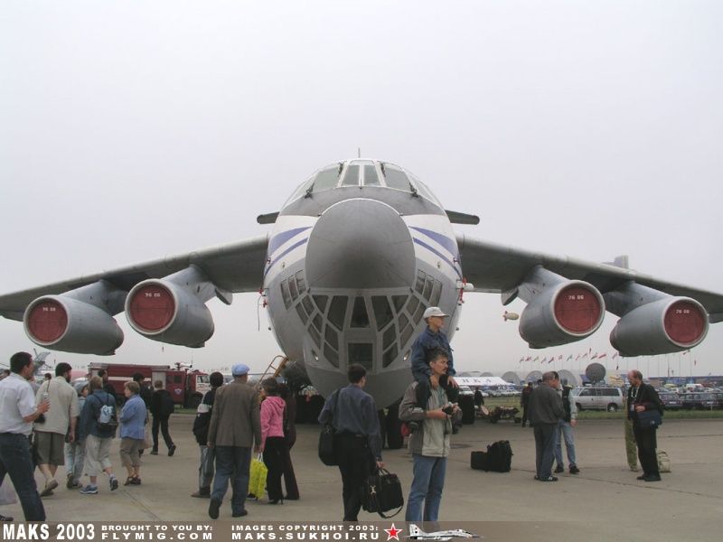 IL-76MD Candid front symmetric view.