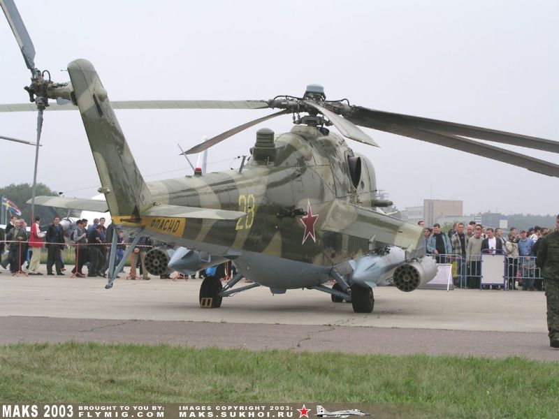 MI-35 Hind attracts a lot of attention.