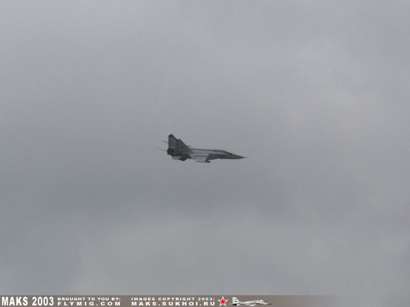 MiG-25 Foxbat passing by.