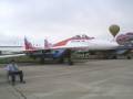 MiG-29 Fulcrum on static display.